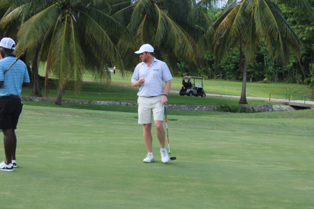 2022 Jamaica Open Champion Patrick Cover on the 15th green