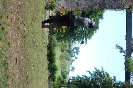 Mahindra Lutchman lands his ball on the fairway for the 7th hole tee box as he sinks a Birdie